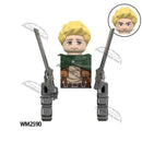 WM6165 WM6166 WM6148 Blocks Anime Bricks Dolls Action Toy Fig Building Blocks Erem Jaeger Armin Levi Mikasa Model Doll