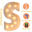 91.5CM DIY Name Giant Led Light Letter Frame Box Wedding Valentine's Day Party Decoration Anniversary Baby Shower Birthday Decor