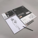 Professional Sketchbook A3/A4/A5 24 Sheets Drawing Pad 160gsm Acid-Free Paper Ideal for Dry Media Perfect for Beginners