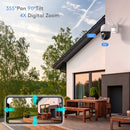 Ctronics Real 4K Outdoor Surveillance Camera 5G Wifi 8MP 3840x2160P Full Color Night Vision Security IP Camera 360 Auto Tracking