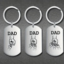 1Pc Creative Stainless steel Keychain For Dad, Gifts For Father's Day, Engraved Family Key Chain