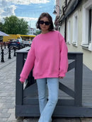 Wolfeel Oversized Hoodies & Sweatshirts for Women Autumn Winter Thick Warm Fleece Sweatshirt Girls Streetwear Loose Pullovers