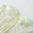 Sexy Lace Dress For Women Strapless Fishbone Corset Slim Waist Long Sleeve Mini Dresses 2026 New Hollow Out Party Two Piece Set