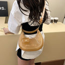 Fashion Half Moon Shoulder Bag For Women 2025 Summer Waterproof PVC Transparent Crossbody Bag 8 Colors Jelly Mobile Phone Purse