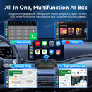 8G+128G Carlinkit CarPlay Ai Box LED 安卓13 无线安卓自动CarPlay视频电视盒 适用于大众 福特 起亚 丰田 本田 奔驰 比亚迪