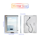 LUVODI Bluetooth Bathroom Mirror Time Temperature Display Wall Hang Vanity Mirror with Bluetooth Speaker Dimmable Anti-fog