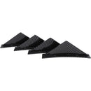 4pcs Universal Carbon Fiber Black ABS Rear Bumper Lip Diffuser Spoiler for Enhancing Car Aerodynamics And Style Protector Guard
