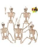 The Bone Chorus | Five-Piece Posable Skeleton Prop Set, 16-Inch