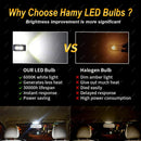 2个 T10 W5W 194 LED 灯泡 车用LED信号灯 解码 无错误 12V 10SMD 6500K 白光 示宽灯 行李箱牌照灯