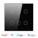 Tuya Smart WiFi Light Switch 4x4 Brazil Light Wall Switches Touch Panel 4/6 Gang Wireless Control for Alexa Google Home 100-250V