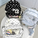 New Harajuku Sweet and Cute Ita Bag Dolls Bag for Girls Versatile Backpack Ins Style Large Capacity Polka Dot Backpack