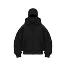 Trendy Double Hat Hoodies Unique Design Balaclava Hooded Sweatshirt Women Men Autumn Winter Warm Unisex Loose Y2K Zipper Hoodie