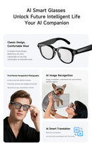 The Witness Frame | 800W Camera Smart Glasses with AI Translation and Bluetooth 5.3
