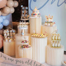 The Gilded Column | Folding Cylinder Display Rack for Weddings & Events