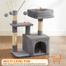 Cat Tower Cat Climbing Frame with Toy 72 cm Cat Tree with Perch & Cozy Condo for Cats to Care Paw Leisure and Entertainment