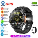 The Milestone Recon | 1.7'' HD GPS Military Smartwatch with Flashlight