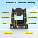 SMTAV 4PCS 4K PTZ Camera NDI 10X Optical Zoom AI Auto Tracking with HDMI SDI USB3.0 RJ45 LAN Live Streaming PTZ Conference