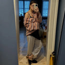 Casual Stripe Scarf Loose Top Women Fashion Full Sleeve O-neck Single Breasted Knitted Coats Female 2026 Autumn Lady Outwears