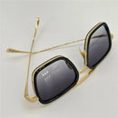 Men's Sunglasses For Women Style FLIGHT 006 Anti-Ultraviolet Retro Plate Square Full Frame Special Design Eyeglasses Random Box