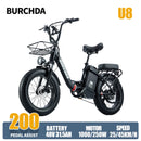 OTIDA U8 1000W45KM/H 20 Inch Electric Bicycle 48V31.5AH Lithium Battery Ebike 4.0 Fatbike Electric Bike for adults
