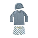 2025 Kids Boy Swimsuits Summer Sun Protection Vacation Beach Pants Long sleeve Tops with Hat Children Surfing Swim Suit 1-7T