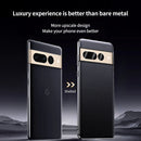 适用于 Google Pixel 8 7 6 Pro 7A 6A 手机壳 奢华真皮电镀防震全包背盖