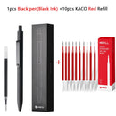 Cute Kaco MIDOT Gel Ink Pen Metal Signature Pens 0.5mm Fine Point 800Meter Smooth Writing Quick Dry Office School Stationary