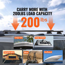 SucceBuy Roof Rack Cross Bars with Grooved Side Rails 200lbs Aluminum Crossbars with Locks for Rooftop Cargo Carrier Bag Luggage