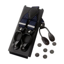 Vintage 3.5 Cm Wide Black Leather Suspenders Men Leather Button Suspenders Pant Braces Male Wedding Unisex Wear