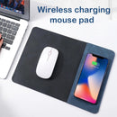 Mouse Pad with 15W Phone Wireless Fast Charging 2 in 1 PU Leather Gaming Mousepad for PC Computer Laptops Office Accessories