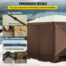 The Hex Haven | 12ft Pop-Up Camping Gazebo with 6-Sided Canopy Shelter