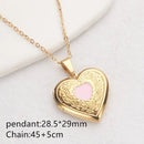 DIY Necklace Photo Picture Locket Necklace New Valentine's Day Openable Floral Heart Necklace Heart Locket Necklace