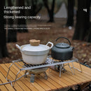 Folding Campfire Grill Portable Stainless Steel Camping Grill Grate Gas Stove Stand Multifunctional Outdoor Wood Stove Stand