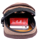 Men Casual Canvas Waist Pack Portable Vintage Coin Purse With Hook Hunting Slingshot Accessory Bag Tactical pack