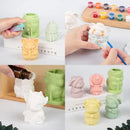 12 Zodiac Candle Silicone Mold 3D Abstract Animal Plaster Resin Making Tool Handmade Soap Ice Chocolate Cake Baking Mould