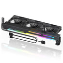GCC-PRO Graphics Card Radiator Holder PC Cooling Fan 5V 3Pin ARGB Horizontal GPU Video Card Stand 1800RPM Cooling Fan for PC