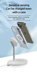 Magnetic Wireless Charger Stand 30W 2 in 1 Phone Charging Station Dock For iPhone 15 14 13 12 Pro Max AirPods Fast Chargers