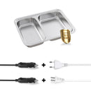 Car Home Dual Use Stainless Steel Electric Lunch Box Food Heater 12V 24V 110V 220V Workplace Picnic Heated Food Warmer Container