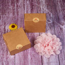 30pcs 3.35x3.35 Inch Kraft Paper Box Folding Box Square for Christmas Holidays Birthdays Wedding Birthday Party Craft Packaging