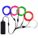 EL Wire 5/4/3/2/1Color 1M Illuminated Lights with Neon Lights DIY Combination Multicolor Lights AA Batteries USB Prom LED Strips
