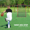 SucceBuy 4 x 5.5ft Baseball And Softball Rebounder Net PitchBack Baseball Trainer Rebound Net All Angle for Grounders Pop Flies