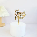 New Dad's Happy Birthday Cake Topper Golden Beer Super Dad High-grade Acrylic Father's Day Party Cake Toppers Dessert Decoration