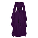 Women Dresses Vintage Medieval Cosplay Costume Ghost Witch Vampire Gothic Dress Halloween Christmas Masquerade Party Dress