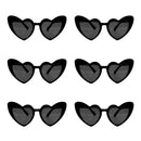 8pcs/6pcs Bachelorette Hen Party Sunglasses Black Heart Shaped Glasses Bride To Be Bridesmaid Gifts Wedding Bridal Shower Decor