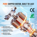 VEVOR 12V 隔膜泵 1.8/3/3.5/5 GPM 3/4/5 腔 40-100 PSI 可调 1/2'' MNPT 端口 适用于房车 游艇 餐车 露营车