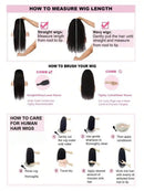 40 42 Inch Straight Human Hair Wigs 13x4 13x6 HD Lace Frontal Wigs For Women Glueless Bone Straight Lace Front Human Hair Wigs