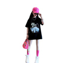 Teenagers Girls T-shirt 2023 Summer Girl Short Sleeve Tops Tees Sport Kids School Costume Children Long T-shirts 4-12 Years Old