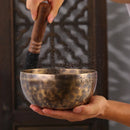 Full Moon Brass Singing Bowl Nepal Handmade Tibetan Bowls Buddhism Meditation Large Sound Bowl Chakras Musical Instrument Gifts