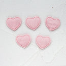 50pcs 21x25/32x37mm Padded Corduroy Fabic Heart Appliques for DIY Hat Clothes Leggings Sewing Supplies Headwear Decor Patches