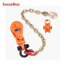 SucceBuy 2T Snatch Block Pulley System with G80 Chain & Swivel Shackle 3"Sheave for 3/8" Rope Towing Recovery on Truck Rollback